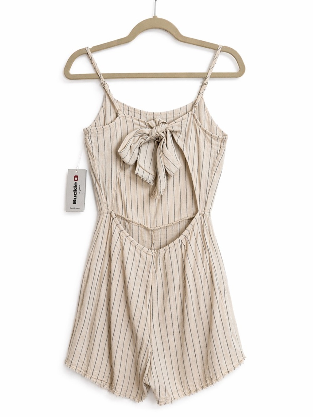 Buckle - Willow + Root Striped Tie-Front Romper – Size Small – NWT